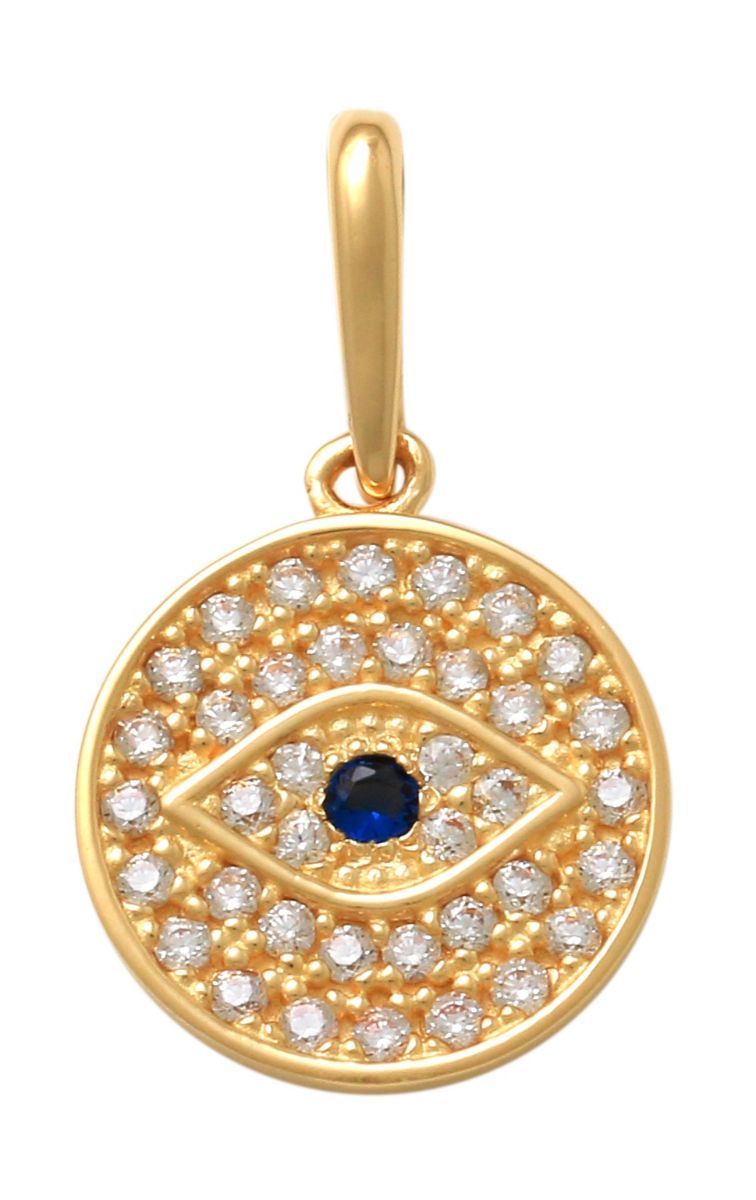 Lykka Symbols Hamsa all seeing eye gold pendant 