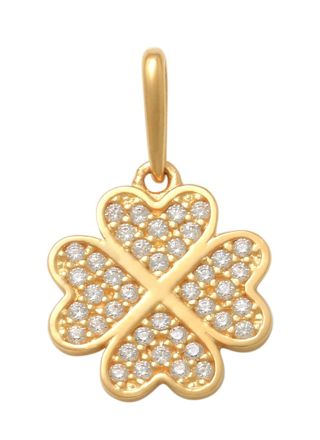 Lykka Symbols four-leaf clover pendant yellow gold