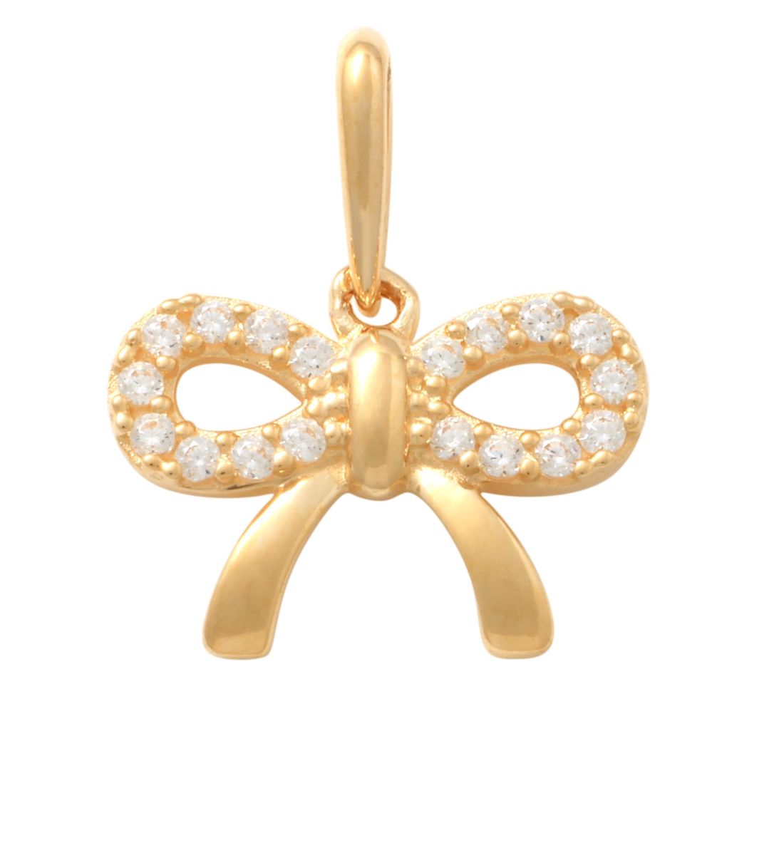Lykka Symbols gold pendant rosette with cz 