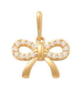 Lykken Symbols gold pendant rosette with cz