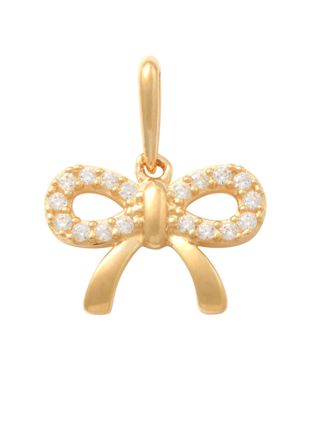 Lykka Symbols gold pendant rosette with cz