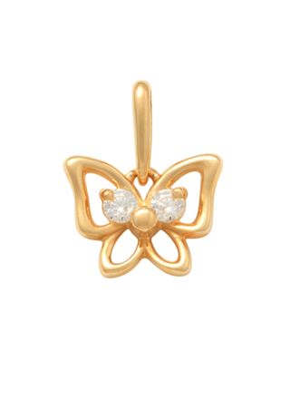 Lykka Symbols gold pendant butterfly