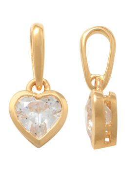 Lykka christening heart gold pendant