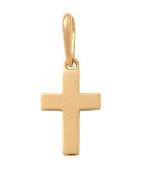 Lykken christening cross gold pendant