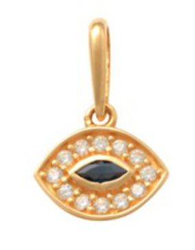 Lykken Symbols hamsas eye gold pendant