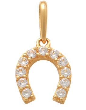 Lykken Symbols horse shoe gold pendant