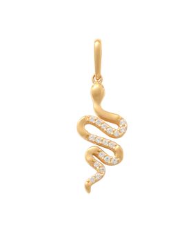 Lykken Symbols gold snake pendant 16.3 mm