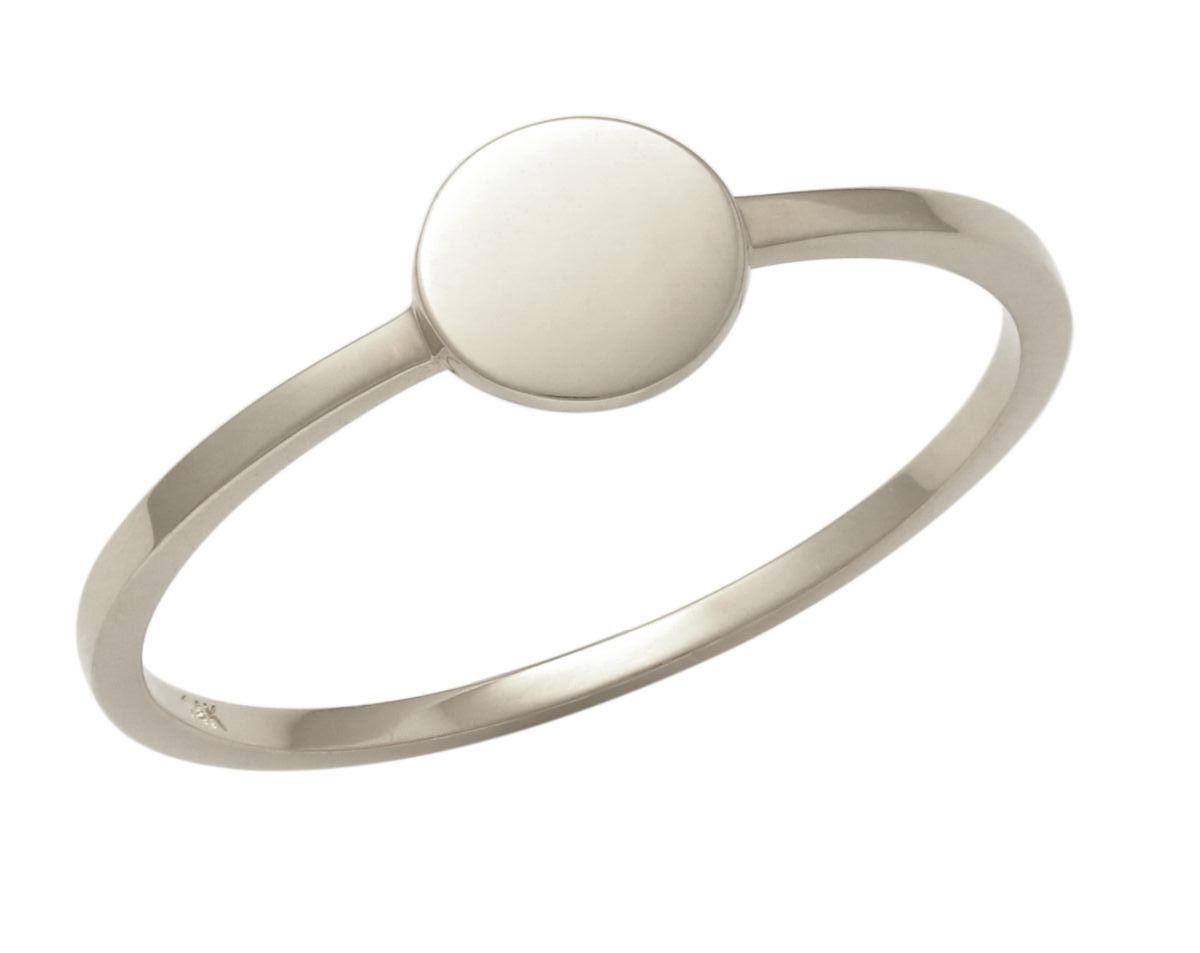 Lykka Casuals round white gold ring 