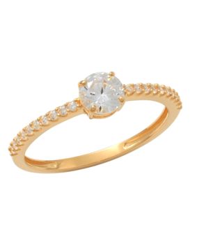 Lykken Casuals side-stone gold ring