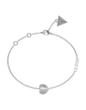 GUESS Lovely silver colored pave heart bracelet JUBB03036JWRHS