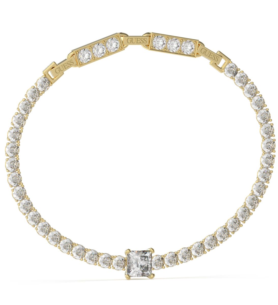 GUESS Love gold-colored tennis bracelet JUBB04219JWYGT/U