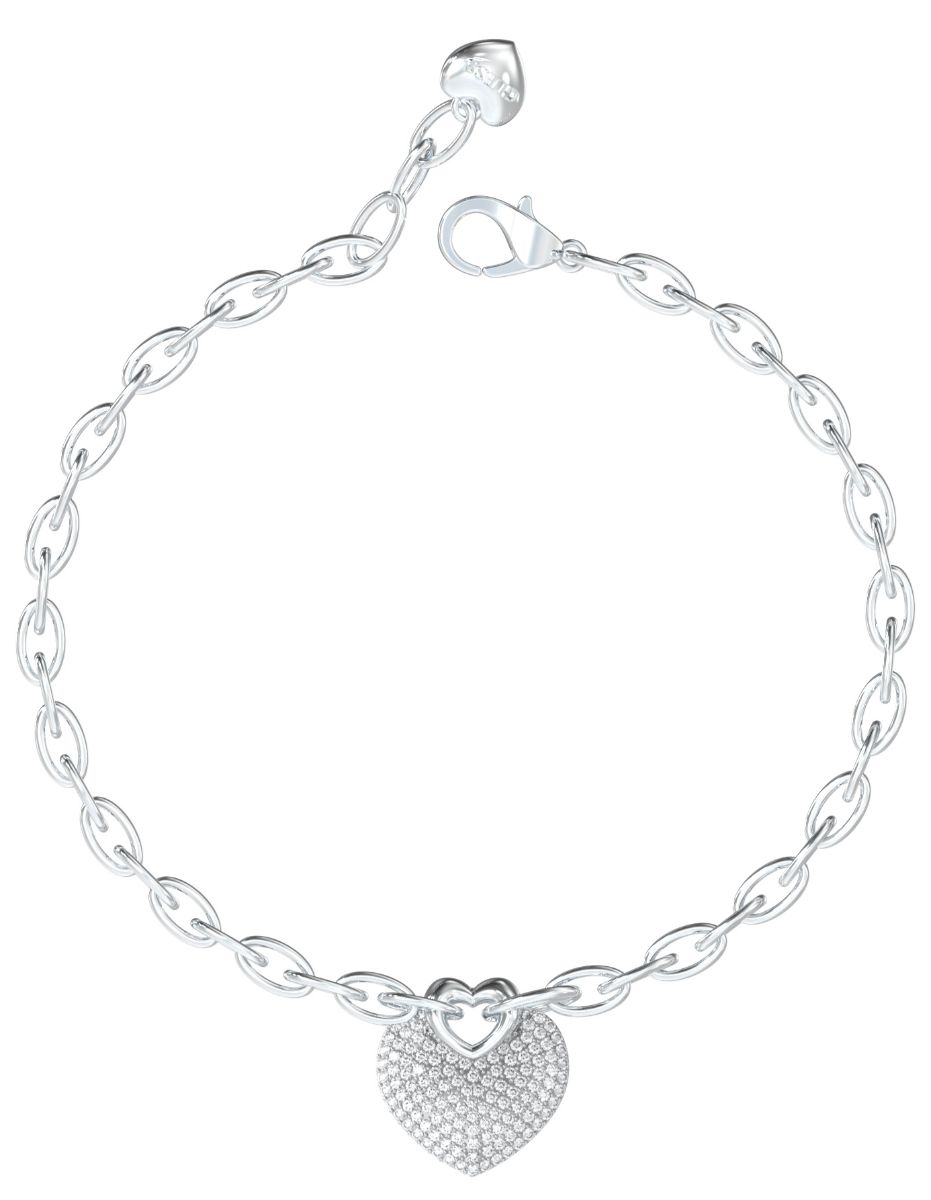 GUESS Crazy in love heart bracelet pave JUBB05214JWRHS