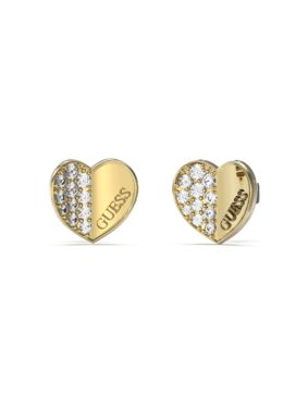 GUESS lovely gold colored pave heart earrings JUBE03038JWYGT/U