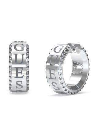 GUESS Just guess silver colored hoops JUBE03112JWRHT/U
