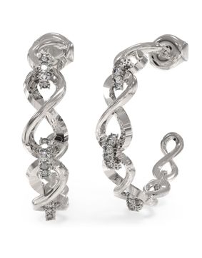 GUESS Endless dream silver colored infinity hoops JUBE03267JWRHT/U