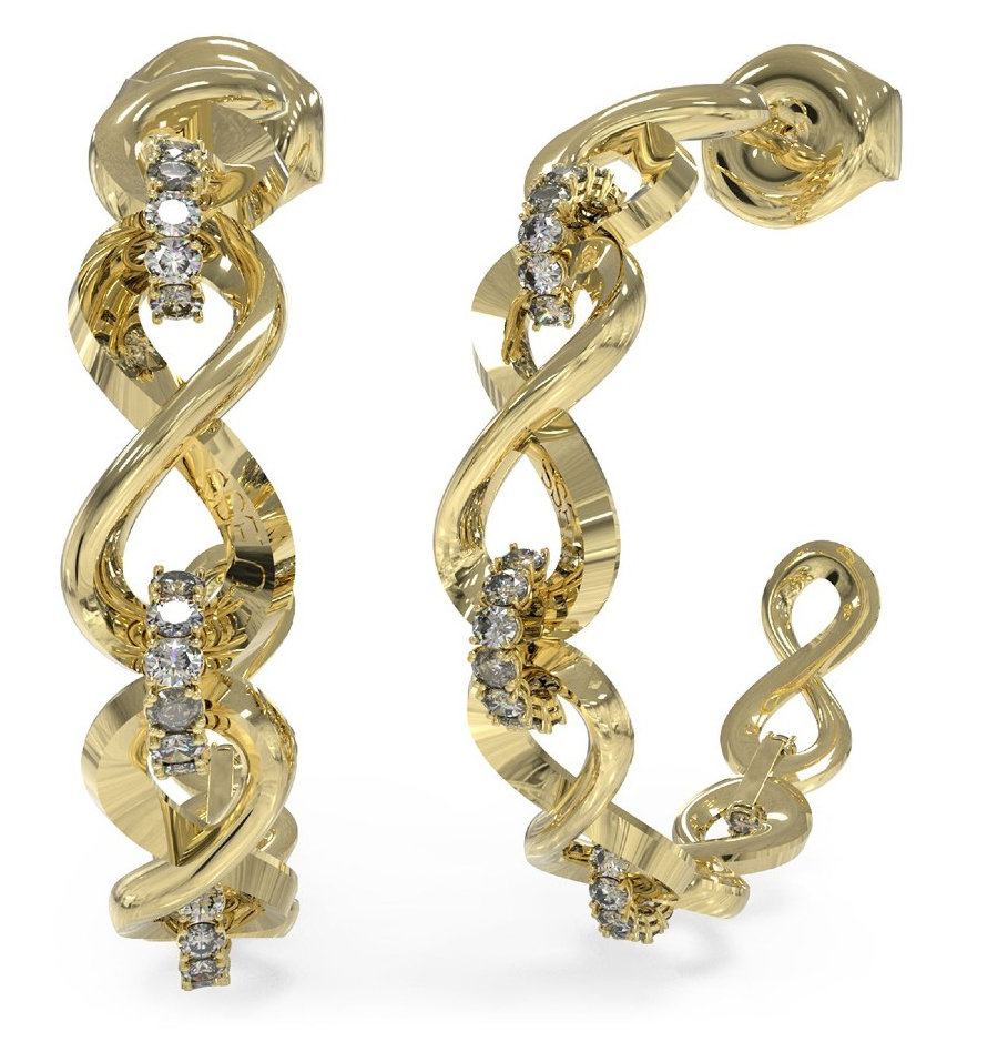 GUESS Endless dream gold colored infinity hoops JUBE03267JWYGT U