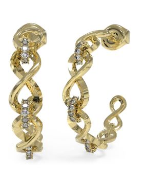 GUESS Endless dream gold colored infinity hoops JUBE03267JWYGT/U