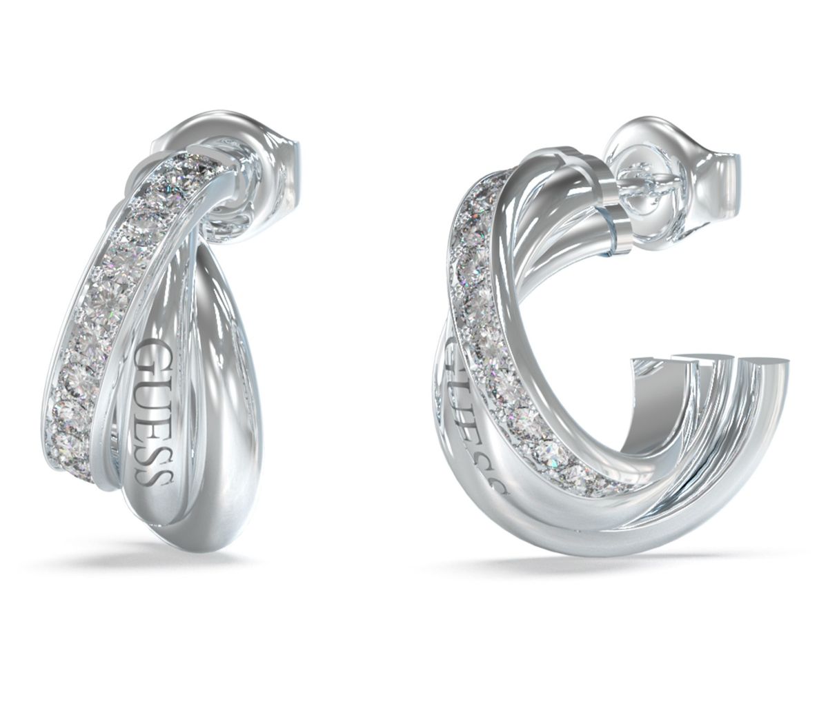 GUESS 4G Crush Perfect Links mini hoops JUBE04066JWRHT/U
