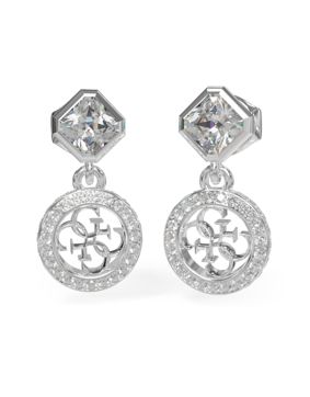 GUESS 4G Crush silver-colored drop earrings JUBE04154JWRHT/U