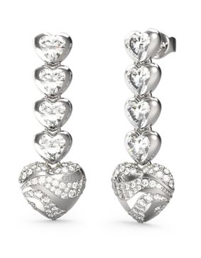 GUESS In my heart silver-colored earrings JUBE04493JWRHT/U