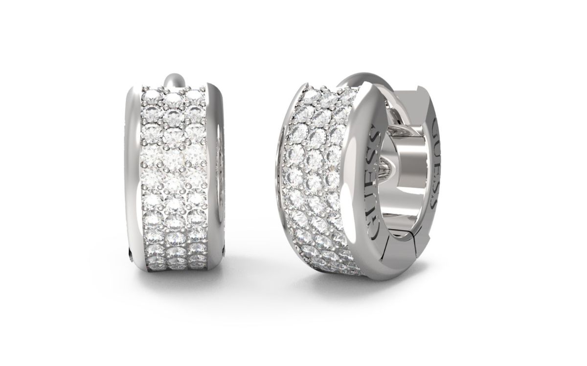 Guess silver hoop earrings online
