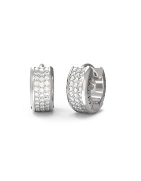 GUESS Stylish silver-colored hoop earrings JUBE04583JWRHT/U