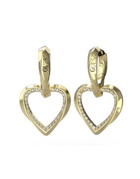GUESS Mon amour gold-colored heart earrings JUBE04617JWYGT/U