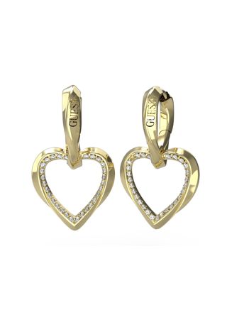 GUESS Mon amour gold-colored heart earrings JUBE04617JWYGT/U