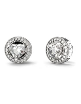 GUESS M'ama non m'ama silver-colored earrings JUBE04669JWRHT/U