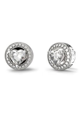 GUESS M'ama non m'ama silver-colored earrings JUBE04669JWRHT/U