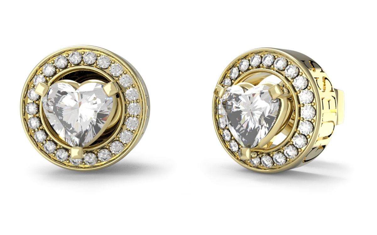 GUESS M'ama non m'ama gold-colored earrings JUBE04669JWYGT/U