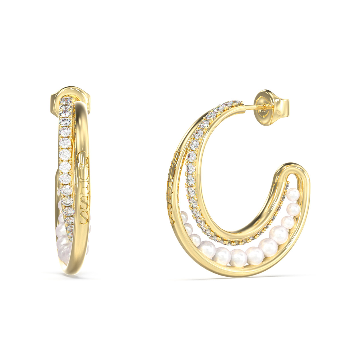 GUESS TINY PEARLY earrings JUBE05524JWYGT/U