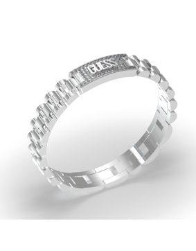 GUESS Empire steel colored pave bracelet JUMB03200JWSTT/U