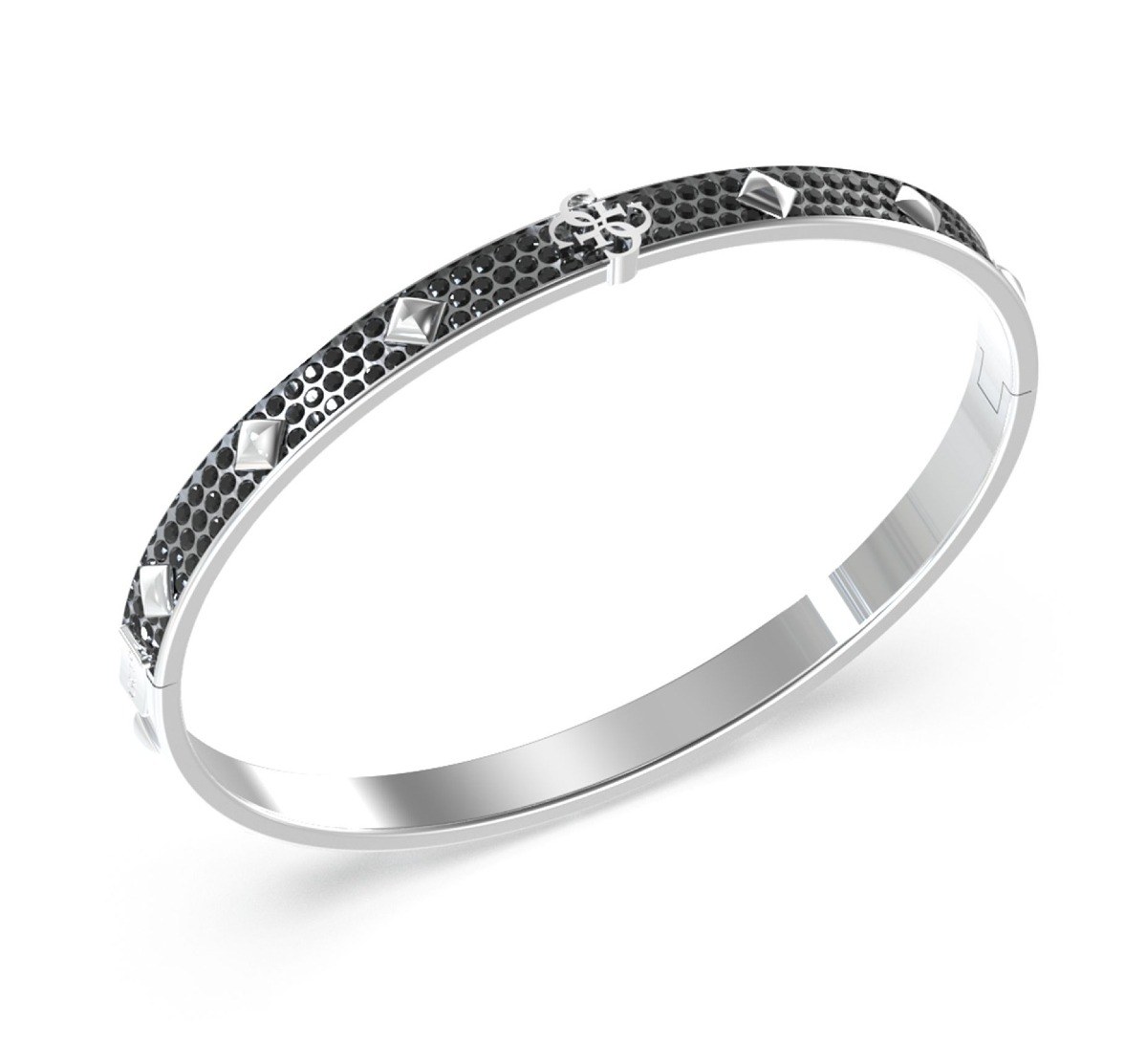 GUESS 4g xever steel colored black pave rannerengas JUMB03231JWSTL