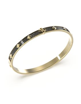 GUESS 4g xever gold colored black pave rannerengas JUMB03231JWYGBKL