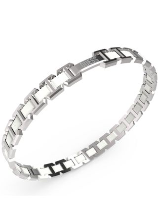 GUESS Montecarlo two-tone silver and white colored bracelet JUMB04030JWSTWIT/U