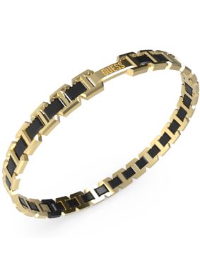 GUESS Montecarlo two-tone gold-black bracelet JUMB04030JWYGBKT/U