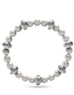 GUESS Edgy pearl-steel bracelet JUMB04069JWSTWIT/U