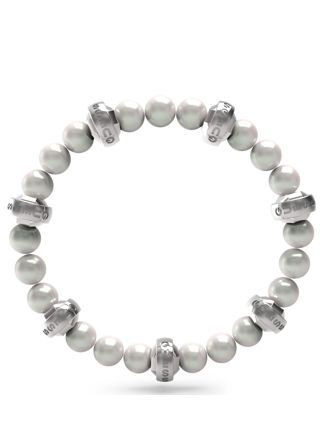 GUESS Edgy pearl-steel bracelet JUMB04069JWSTWIT/U