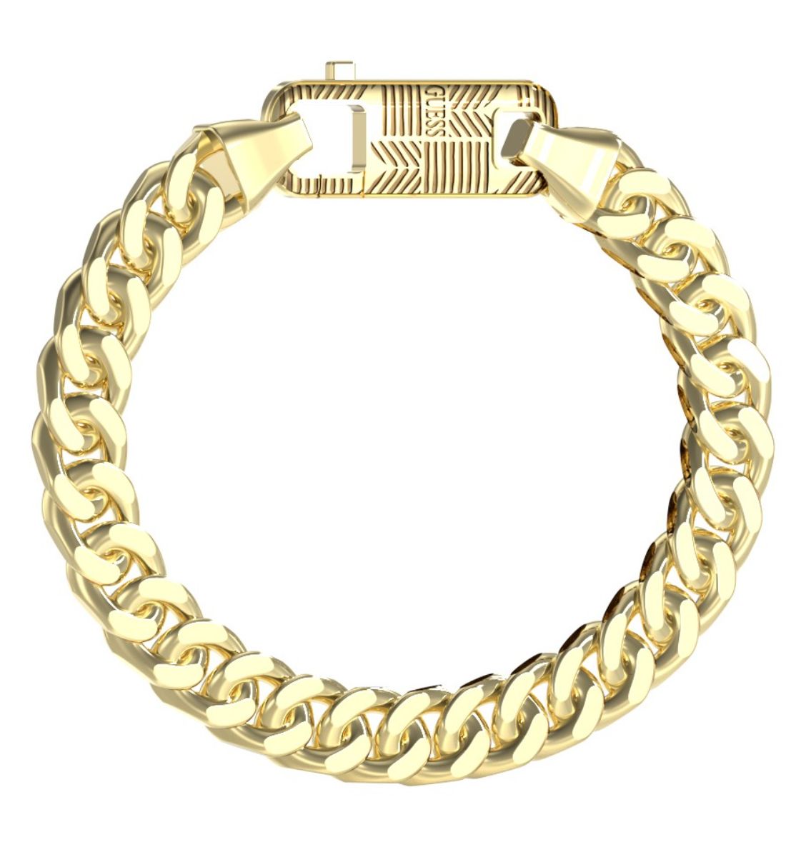 GUESS Pitstop gold-colored curb bracelet JUMB04450JWYGL