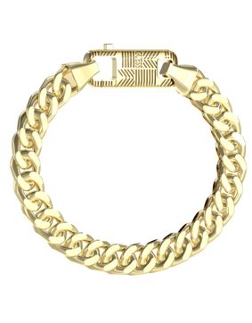 GUESS Pitstop gold-colored curb bracelet JUMB04450JWYGL