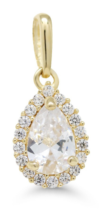 Goldpendant drop Halo K-P63958Z