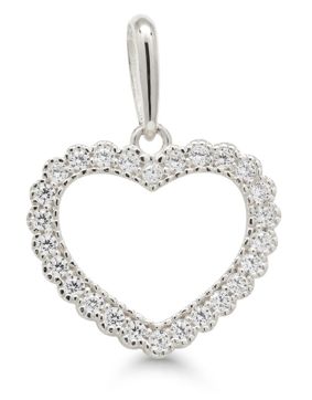 Goldpendant heart clear zircon K-P68585ZW