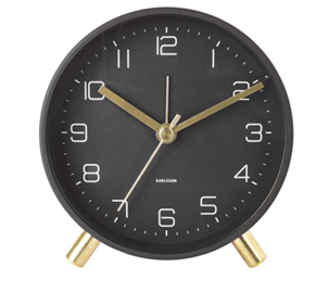 Karlsson Lofty 11 cm black alarm clock KA5752BK