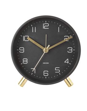 Karlsson Lofty 11 cm black alarm clock KA5752BK