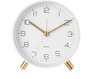 Karlsson Lofty 11 cm white alarm clock KA5752WH