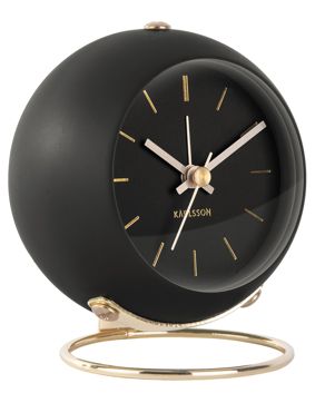 Karlsson KA5833BK Alarm Clock Globe Black