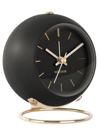 Karlsson KA5833BK Alarm Clock Globe Black