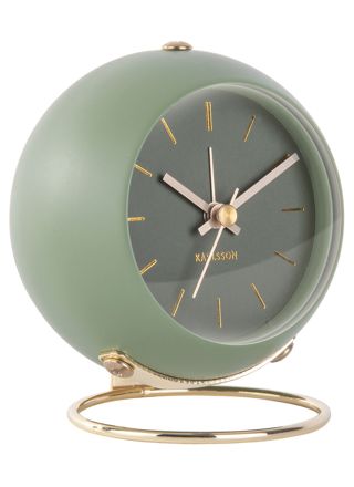 Karlsson KA5833GR Alarm Clock Globe Moss Green