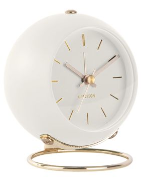 Karlsson KA5833WH Alarm Clock Globe White